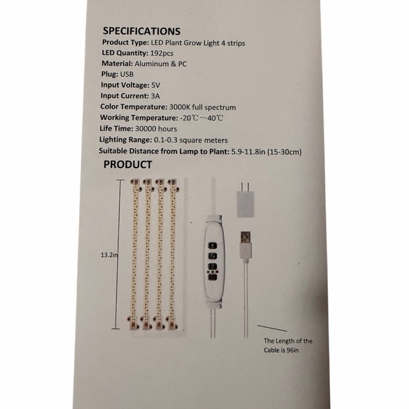 LED Grow Light Kit with Power Adapter - Picture 2 of 2